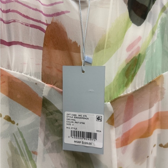 ANTONIO MELANI Green and Orange Ruffled Maxi Dress - Picture 9 of 10